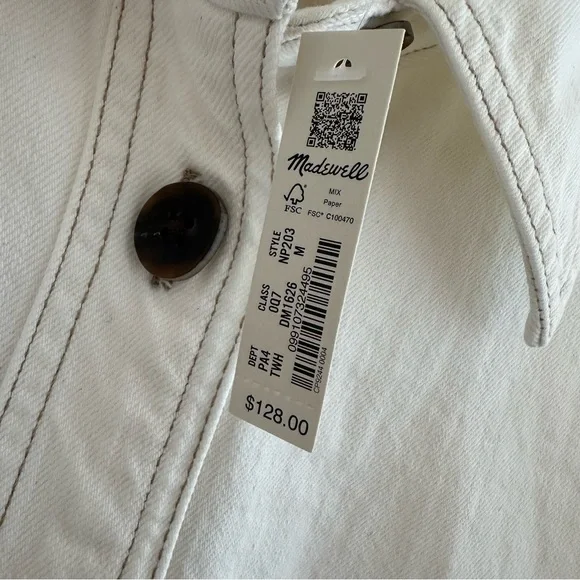NWT Madewell Denim Oversized Mini Shirtdress - Picture 8 of 11
